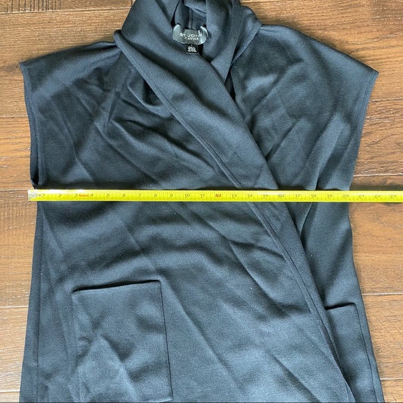 St John Caviar Short Sleeve Open Cardigan - S - Picture 9 of 9